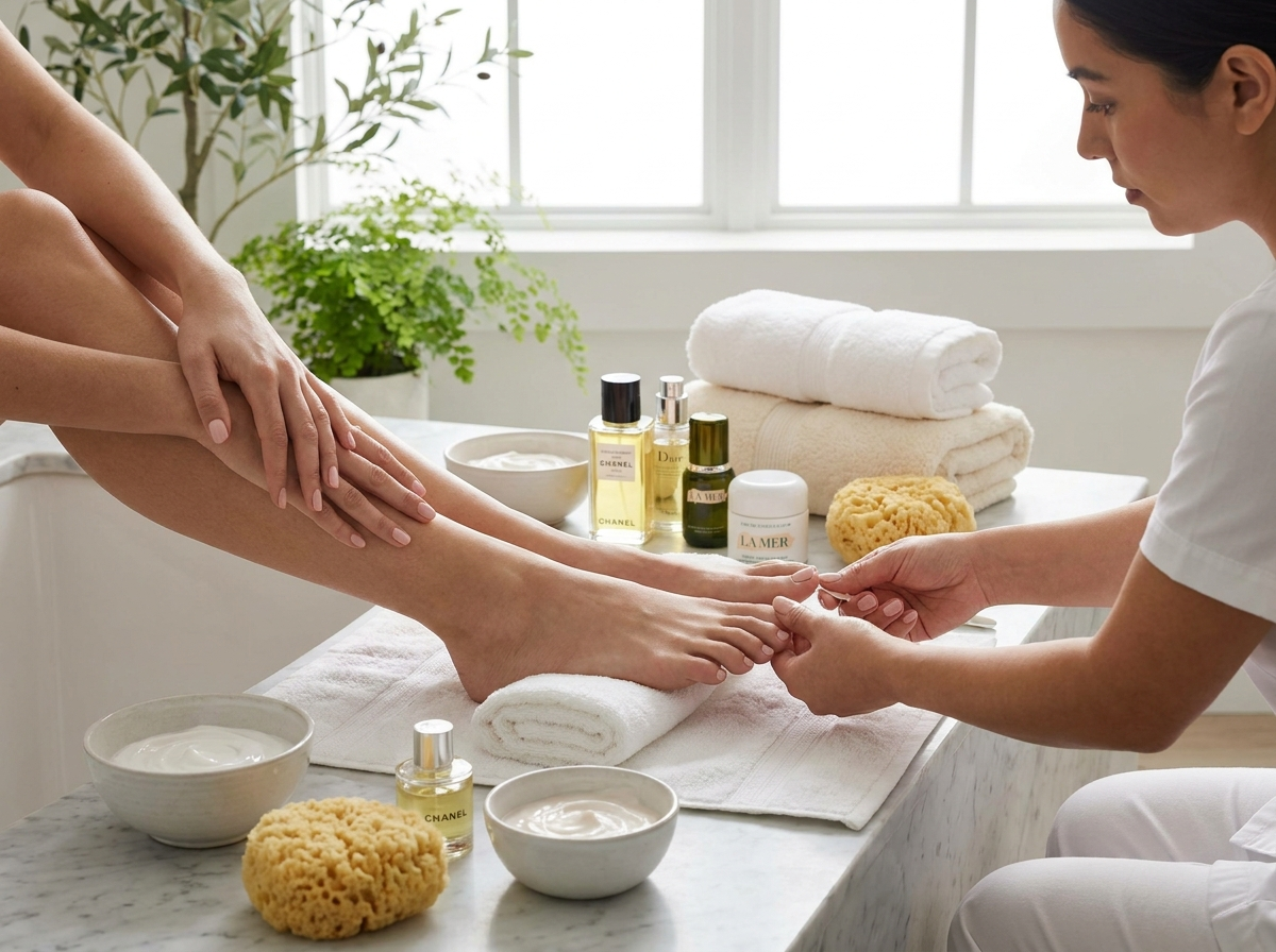 Manucure et pédicure avec produits premium